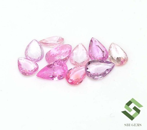 Natürlich Rosa Saphir Tropfenschliff 5x4 Zu 6x4 MM Menge 10 Stück 3.58 Cts Lose - Picture 7 of 8