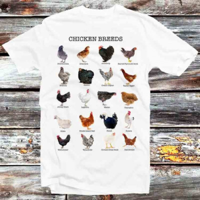 T-Shirt Hühnerliste süß Huhn Tier B1009