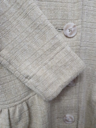 Patagonia Beige Sweater Coat Size M Woven Fit & Flare Womens Winter Long Jacket - Picture 9 of 19