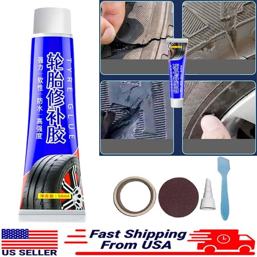 Tire Patch Plug Sidewall Repair Glue For Side Bonding Or Tire Leakage USA NEW - Picture 5 of 23