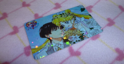 SAILOR MOON PRISM STICKER CARD ETERNAL CRYSTAL USAGI MAMORU WEDDING WHITE FLOWER