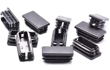 1” X 2” Rectangle End Cap Plugs  Rectangular Tubing Caps  Various Package Sizes