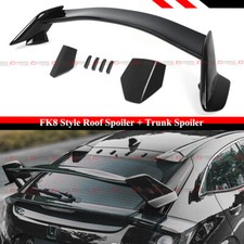For 17-2021 Civic Fk7 Hatchback Glossy Black Fk8 Type R Style Wing Roof Spoiler