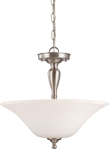 Dupont Brushed Nickel LED Convertible Semi-Flush Ceiling Light/Pendant - Picture 2 of 2