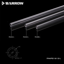 Barrow PETG Tubing 12mm ID, 16mm OD, 500mm length Clear 4 Pack for Water Cooling