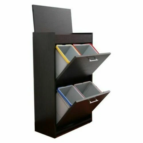 Pattumiere e bidoni della spazzatura in legno per la casa