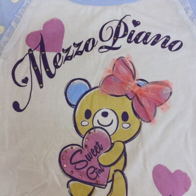 Mezzo Piano Kids T-shirt 150cm M Size Long Sleeve Light Blue