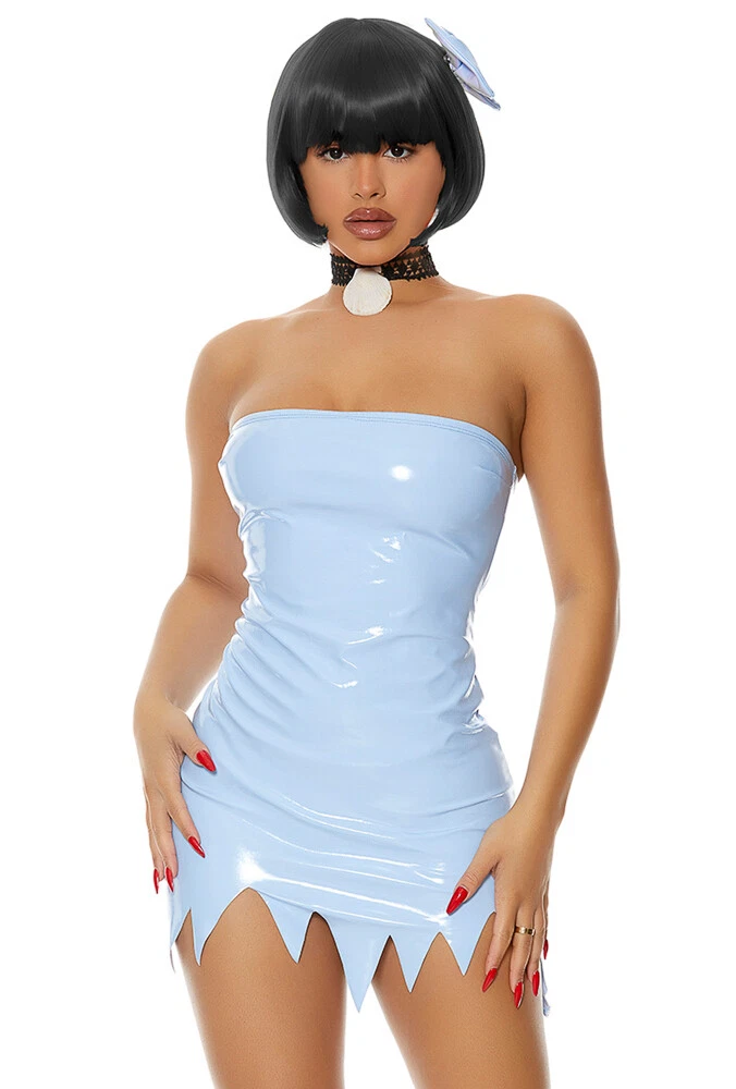 Forplay blue adult Betty Rubble dress costume