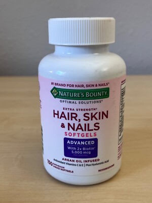 Nature's Bounty Optimal Solutions Hair Skin & Nails Extra Strength 150 Count NEW