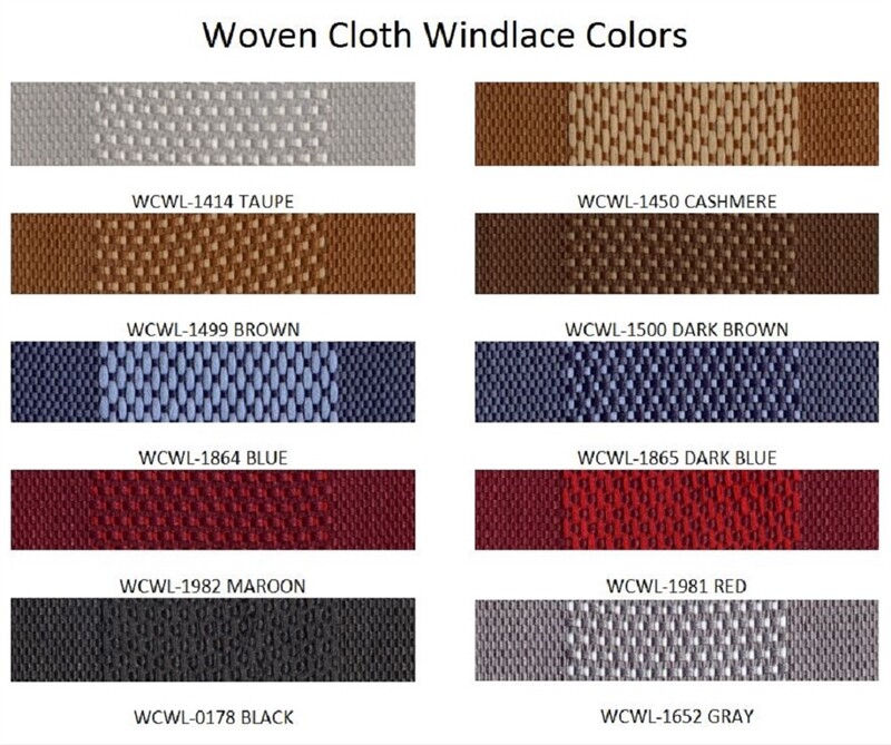 cloth automotive windlace. 12 colors, sold by the foot eBay