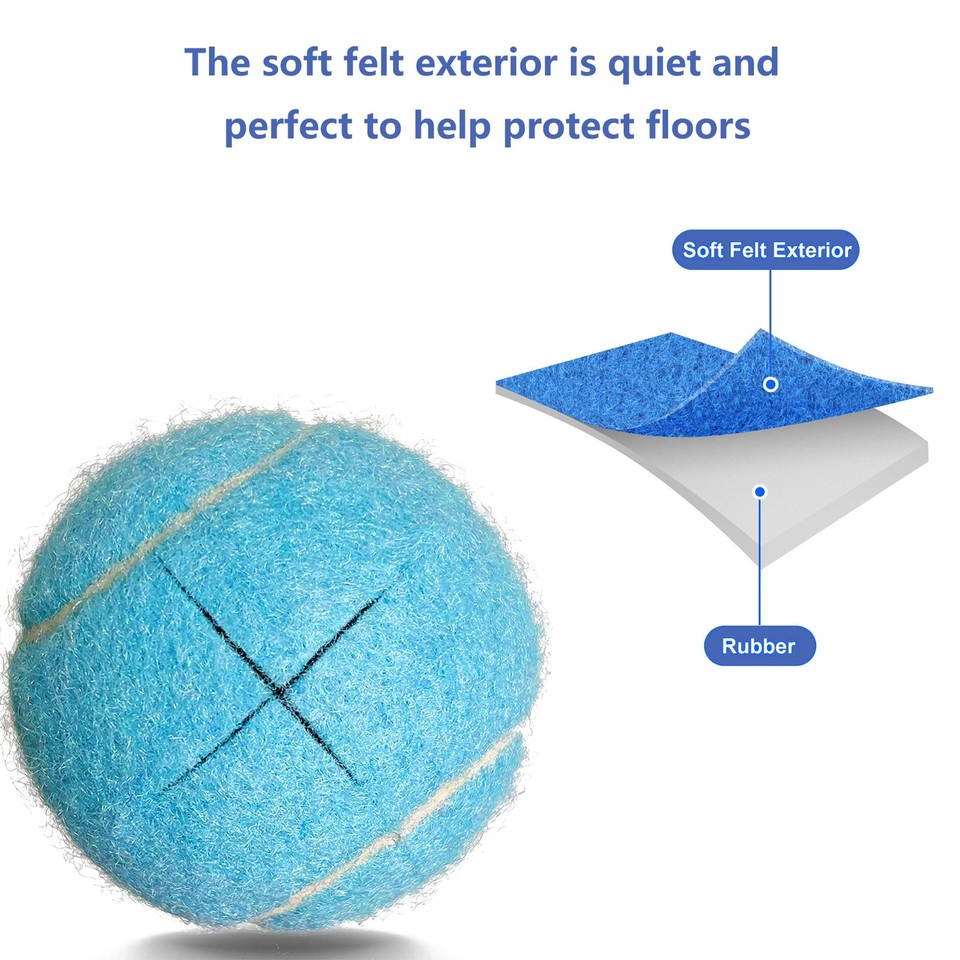 HiBallBall Vorgeschnittene Tennisbälle - Möbelschutz Für Stuhlbeine & Gehhilfen