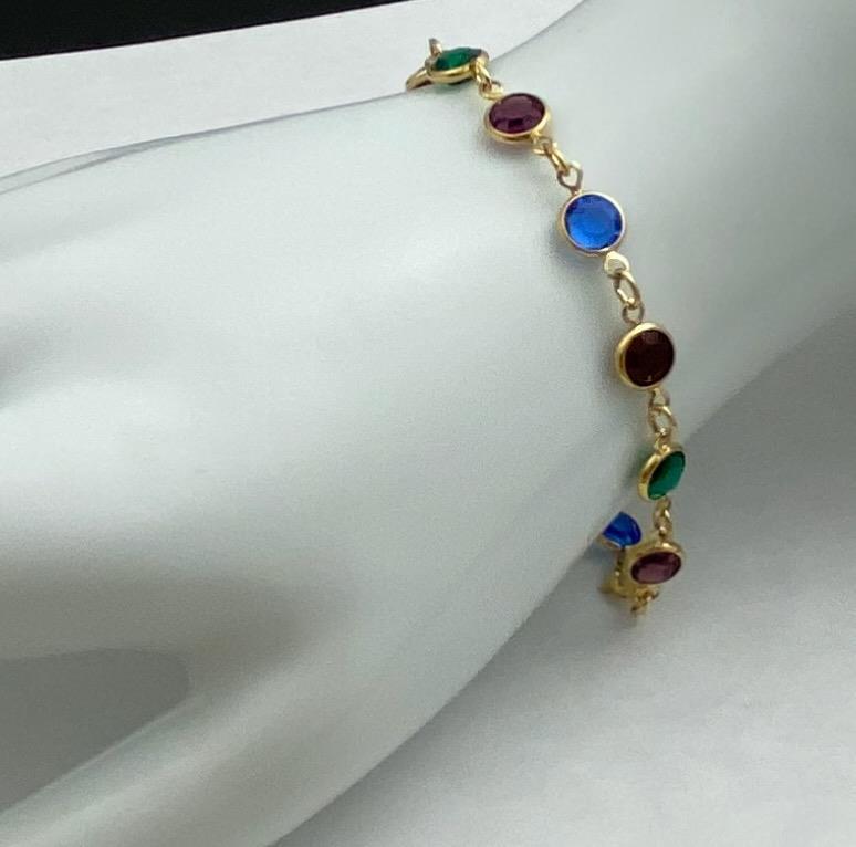 Authentic Swarovski Multicolor Bezel Set Crystal … - image 4