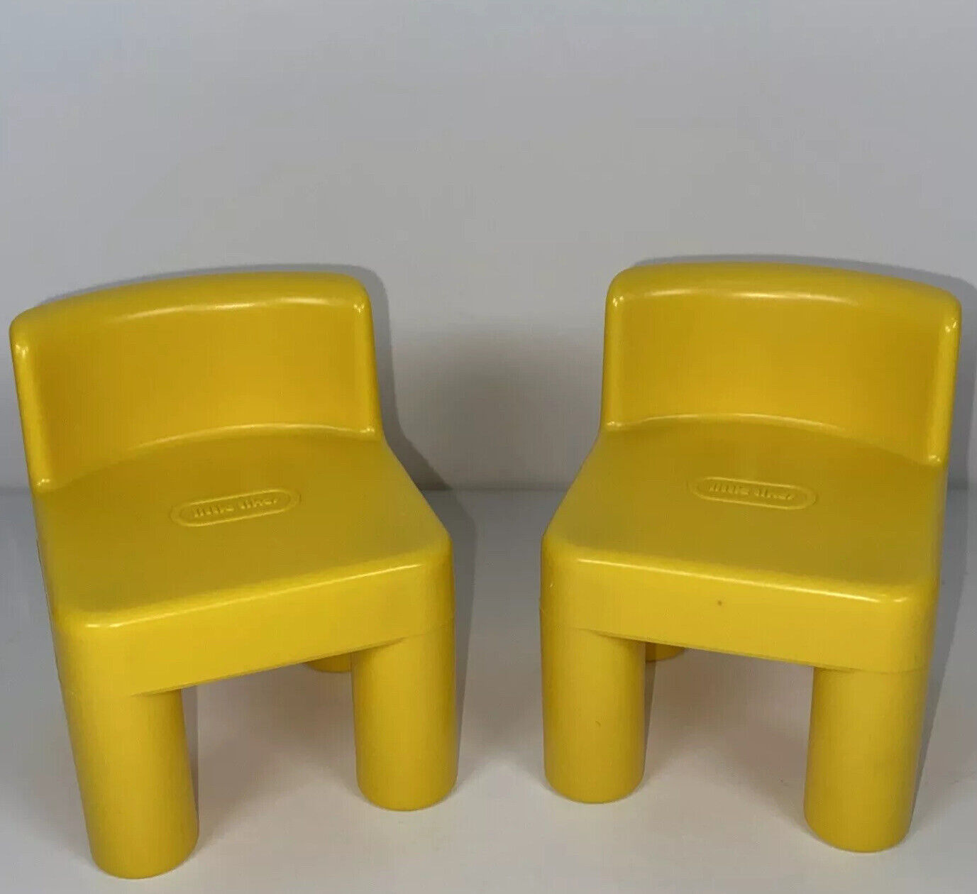 Vintage LITTLE TIKES Dollhouse online shopping Mini FURNITURE YELLO Two 2 Many popular brands Of Set