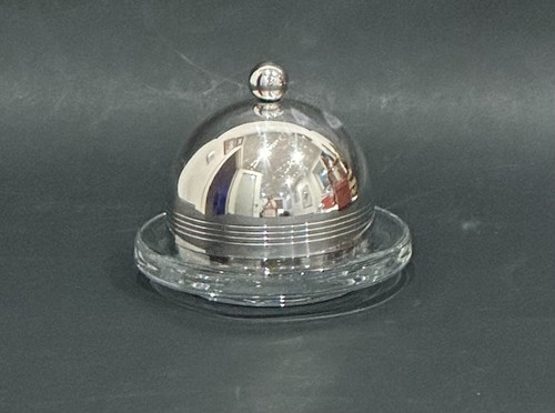 Ercuis France Saint Hilaire Butter Caviar Condiment Dish Silver Plate Domed Lid - Picture 5 of 10