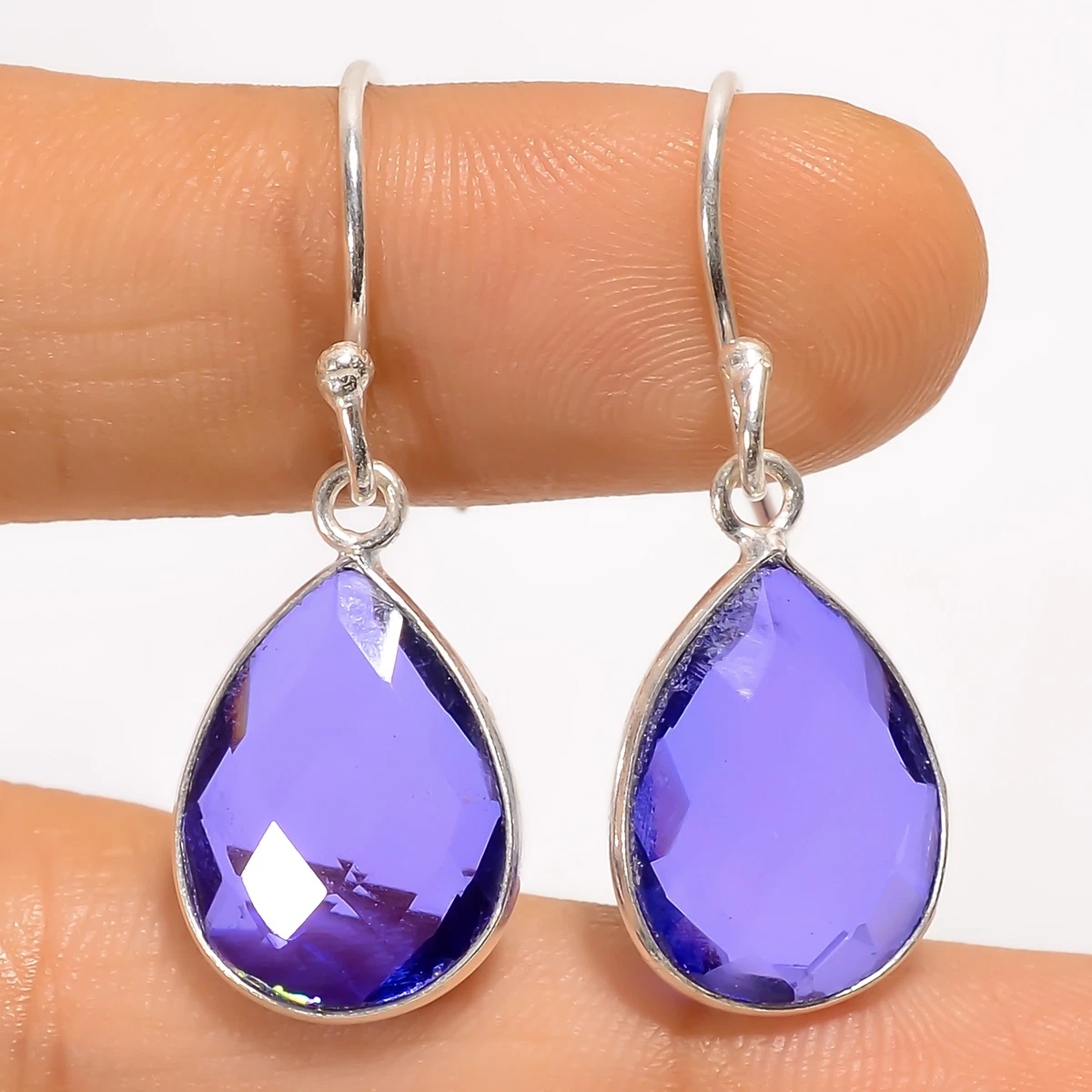 Tanzanite Gemstone Fashion Jewelry 925 Silver Dangle Earrings 1.3