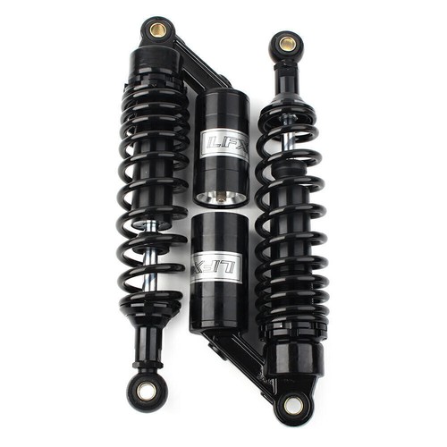 1 Pair Universal 8mm Spring 320mm 12.6" Motorcycle Rear Air Shock Absorber Black - Picture 8 of 9
