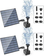 Solar Water Pump for Water Feature Outdoor, DIY Solar Fountain Kit with 6 Nozzle
