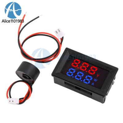 Digital AC Voltmeter Ammeter Voltage Current Power Meter AC 90~380V 0~10A/30A