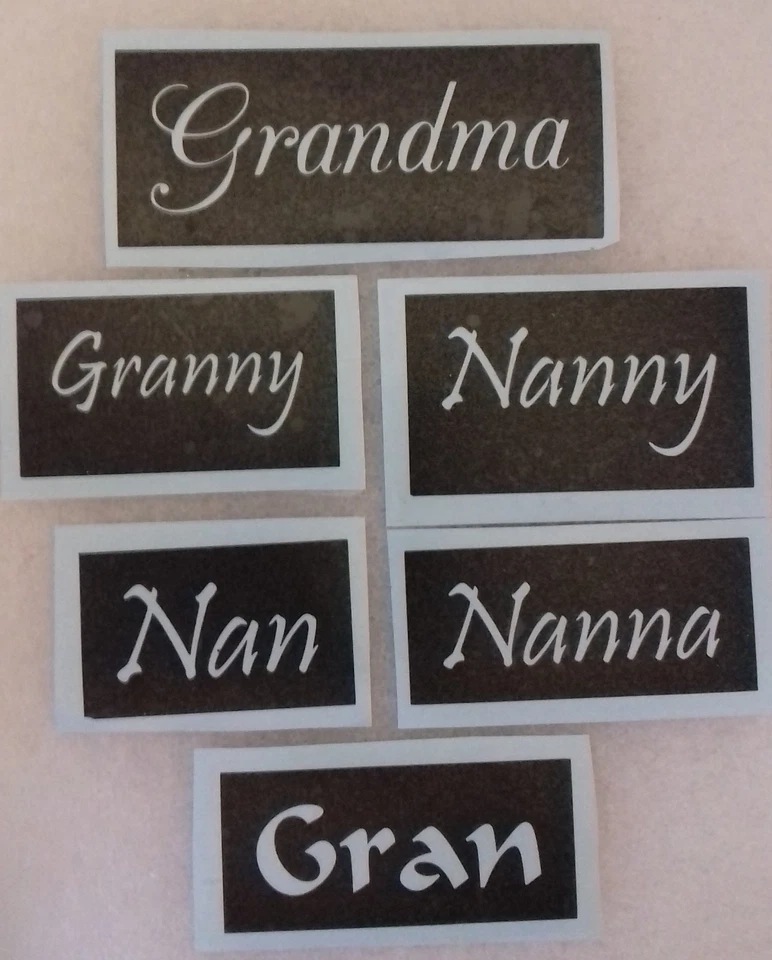 Mezcla de plantilla de la abuela para grabar vidrio Nan Nanna abuela abuela abuela Día de la Madre