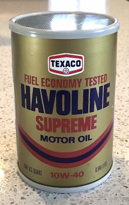 Vintage Mini Texaco Havoline Supreme 10W-40 Oil Can AM Radio Working 