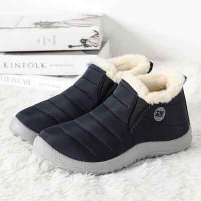 Men's Snow Boots Warm Plush Winter Boots Comfortable Platform Hiking Boots