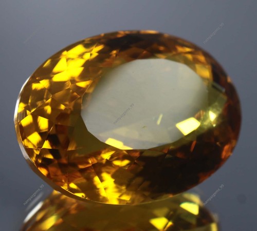 60 Ct CERTIFIED Natural Brazil Imperial Topaz Oval Yellow Cut Loose Gemstone - Picture 2 of 8