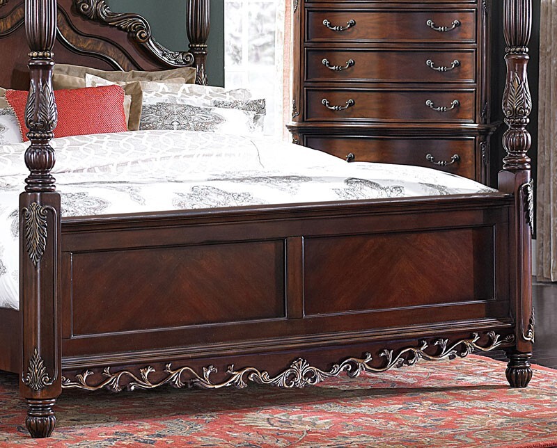 ON SALE 5 piece Traditional Cherry Bedroom Set w/ Queen King Poster