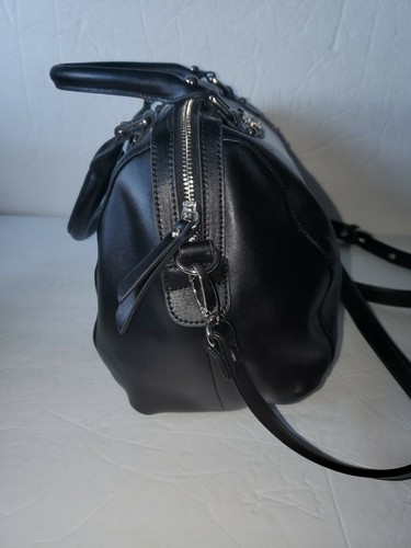 Sharif Black White Studs Adjustable Strap Crossbody KeyChain Wristlet Rare Style - Picture 3 of 12
