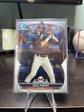 2023 Bowman Draft - Chrome Cole Foster #BDC-128 (RC)