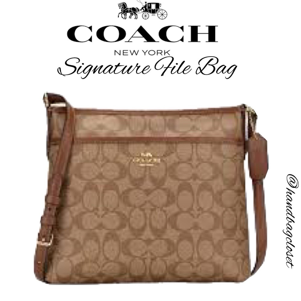 Coach Signature Brown Signature File Bag F29210