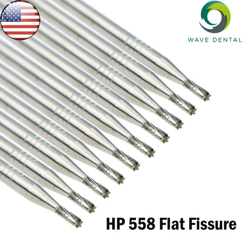 US 10 Pcs WAVE Dental Tungsten Carbide Bur Straight Fissure HP 555 - 563 Prima - Picture 36 of 76