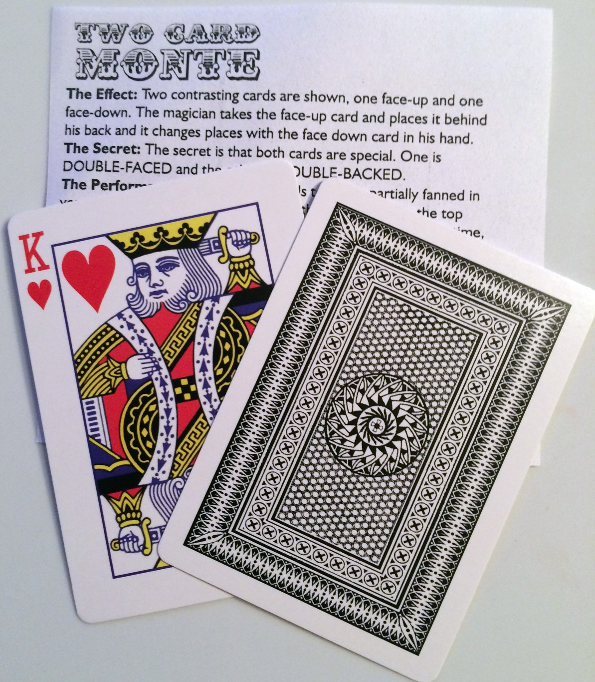 10 SETS TWO CARD MONTE 2 Easy Beginner Magic Trick Bar Con Game Joke Pocket  Gift | eBay