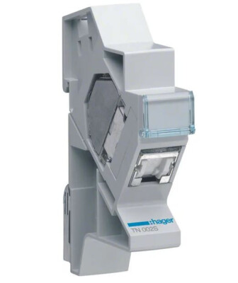 HAGER TN002S Patchmodul als RJ45-Modul Kategorie Cat6 (STP) für Hutschiene, REG