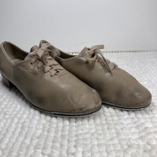 Size 2M Tap Shoes Capezio Tele Tone Jr. Tan Soft Sole Jazz Dance
