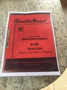 International B414 Tractor Manual