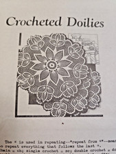 Doilies Doily Pineapple Crochet Crocheted 7147 Pattern Sheet Mail Order VTG