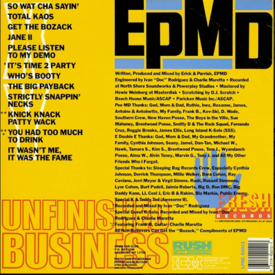 EPMD – Unfinished Business (1989) Fresh Records vinyl NEW original