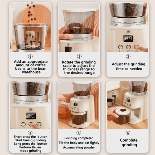 275G Commercial Electric Coffee Grinder 220V Coffee Bean Mill Conical Burr 165W - Picture 11 of 17