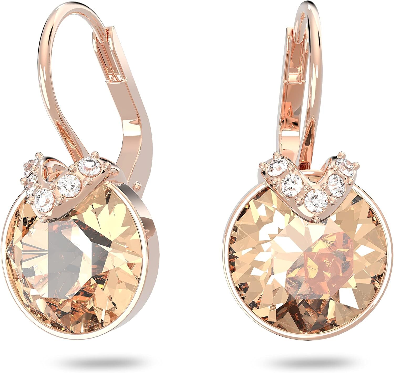 Rose Gold Crystal Earrings – Elegant & Shiny-image