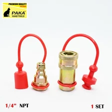   1/4" NPT ISO 7241-B Quick Disconnect Hydraulic Coupling / Coupler Set (1 SET)