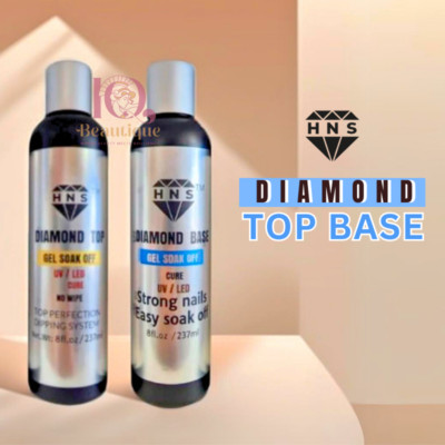HNS Diamond Gel Top Base Soak-Off LED/UV 8 oz REFILL Perfection Dip System