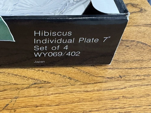 "SAVOIR VIVRE"BOXED SET OF 4*HIBISCUS*PLATES~7"/18CMS~BNIB~JAPAN* - Picture 5 of 11