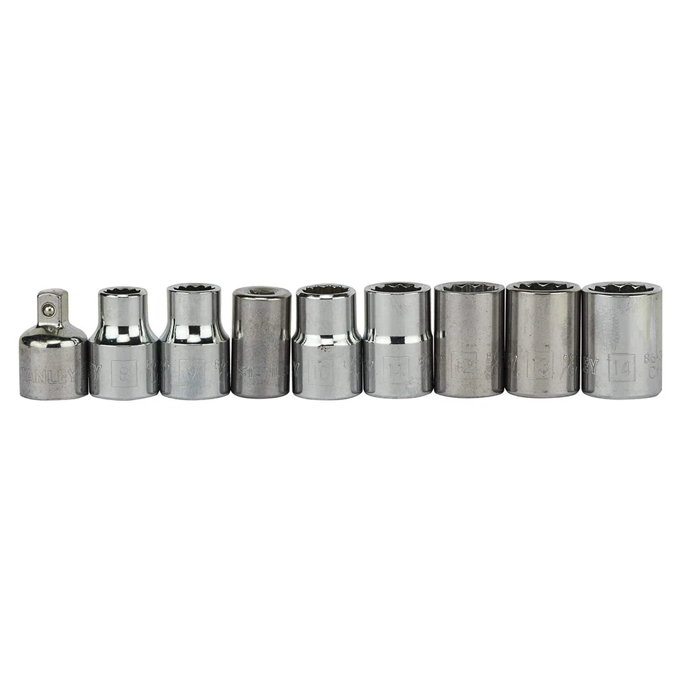 Stanley 46 Pieces 3/8" SQ. Drive Socket Set Double Nickel Chromium Alloy Coated - Image 4 of 4
