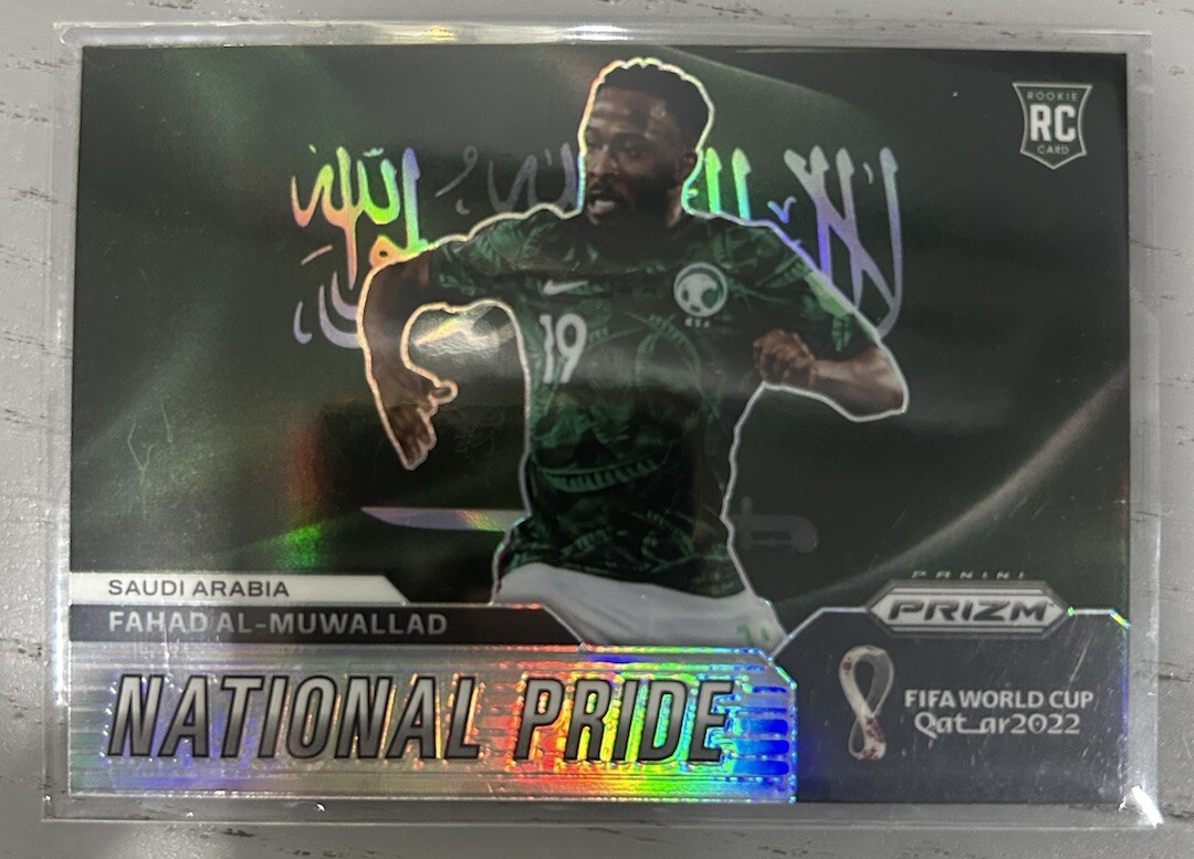 Fahad Al-Muwallad 2022 Prizm World Cup Qatar Soccer Card National Pride SP