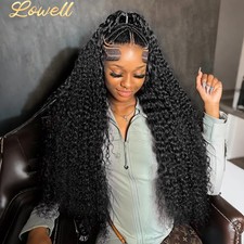 13x6 HD Deep Wave Lace Frontal Wigs Brazilian Water Wave Curly Human Hair Wigs