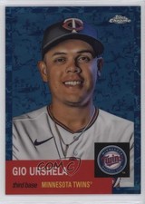2022 Chrome Platinum Anniversary Toile White & Blue Refractor Gio Urshela 11ur