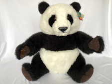Dakin 1987 Peeking Panda Bear Plush Black White Vintage Stuffed Toy 18"