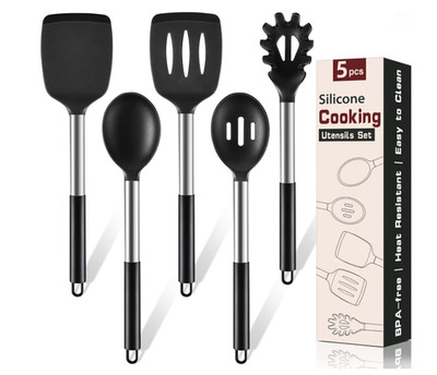 Silicone Utensils Set 5PCS Heat Resistant Cooking Tools