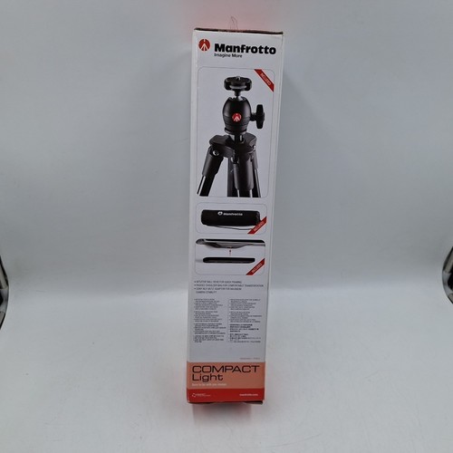 Aluminum 4-stage 51" Tripod Kit W/ BALL HEAD MANFROTTO Compact NEW - Picture 4 of 5