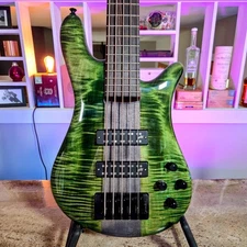 Spector NS-5 Custom Shop | Curly Maple / Green & Charcoal